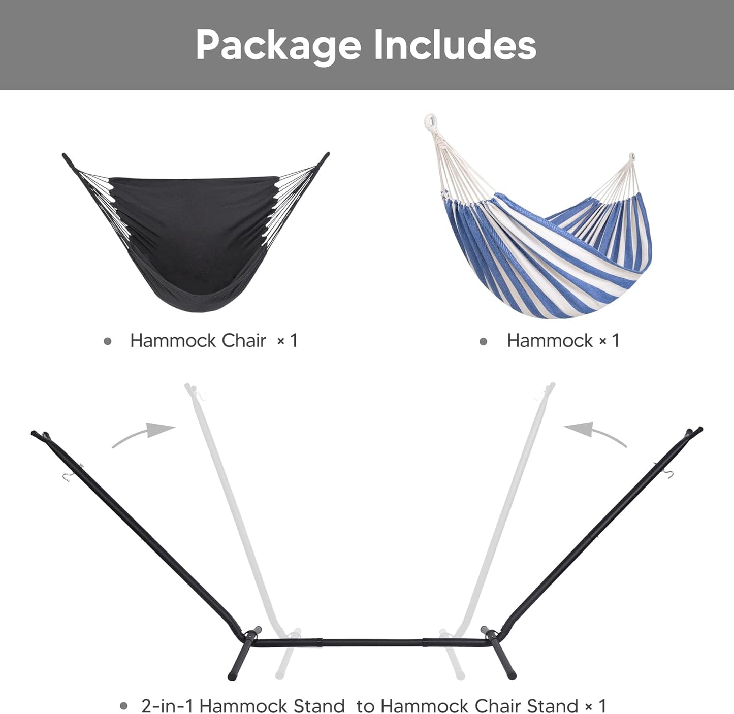 Hamac 2 en 1 Convertible